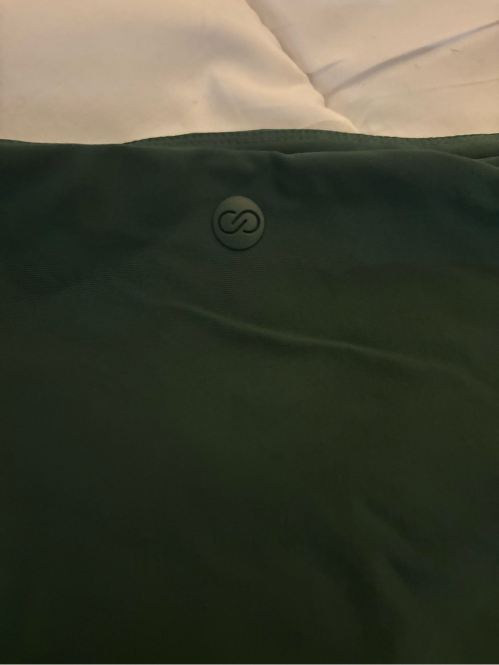 Deep Green Athletic Top with Center Logo